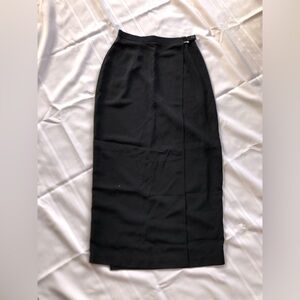 Vintage Black Wrap Floor Length Skirt.